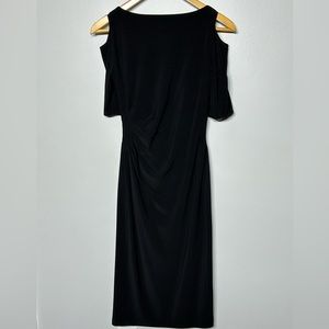 Chaps Ralph Lauren cold-shoulder little black dress